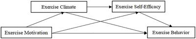 The relationship between exercise motivation and exercise behavior in college students: The chain-mediated role of exercise climate and exercise self-efficacy